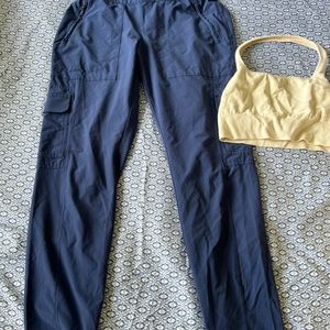 Athleta cargo pants bonus fabletics halter top